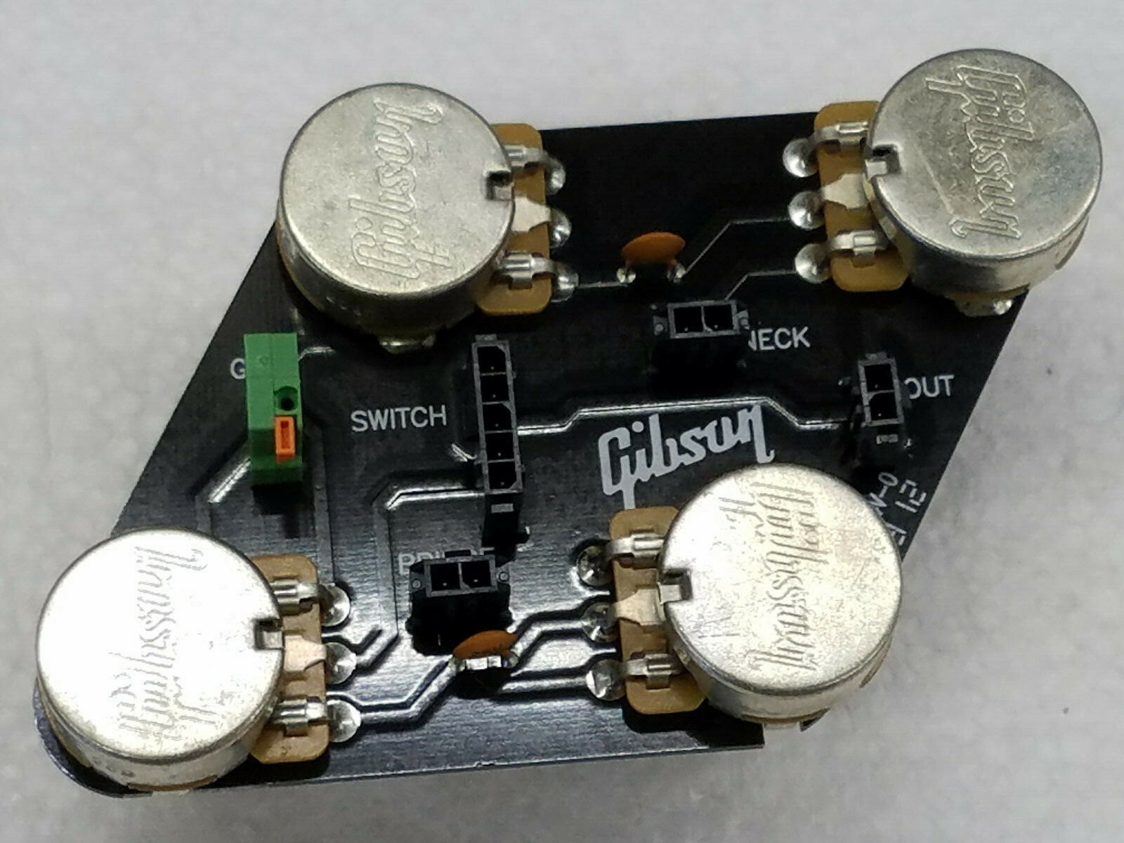 Gibson Les Paul STUDIO, Pot Control Board  CTS Quick Connect 2 PIN TO PICKUPS
