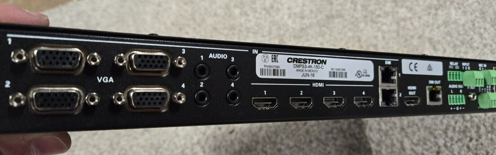 Crestron DMPS3-4K-150-C 3-Series 4K DigitalMedia Presentation System HDMI