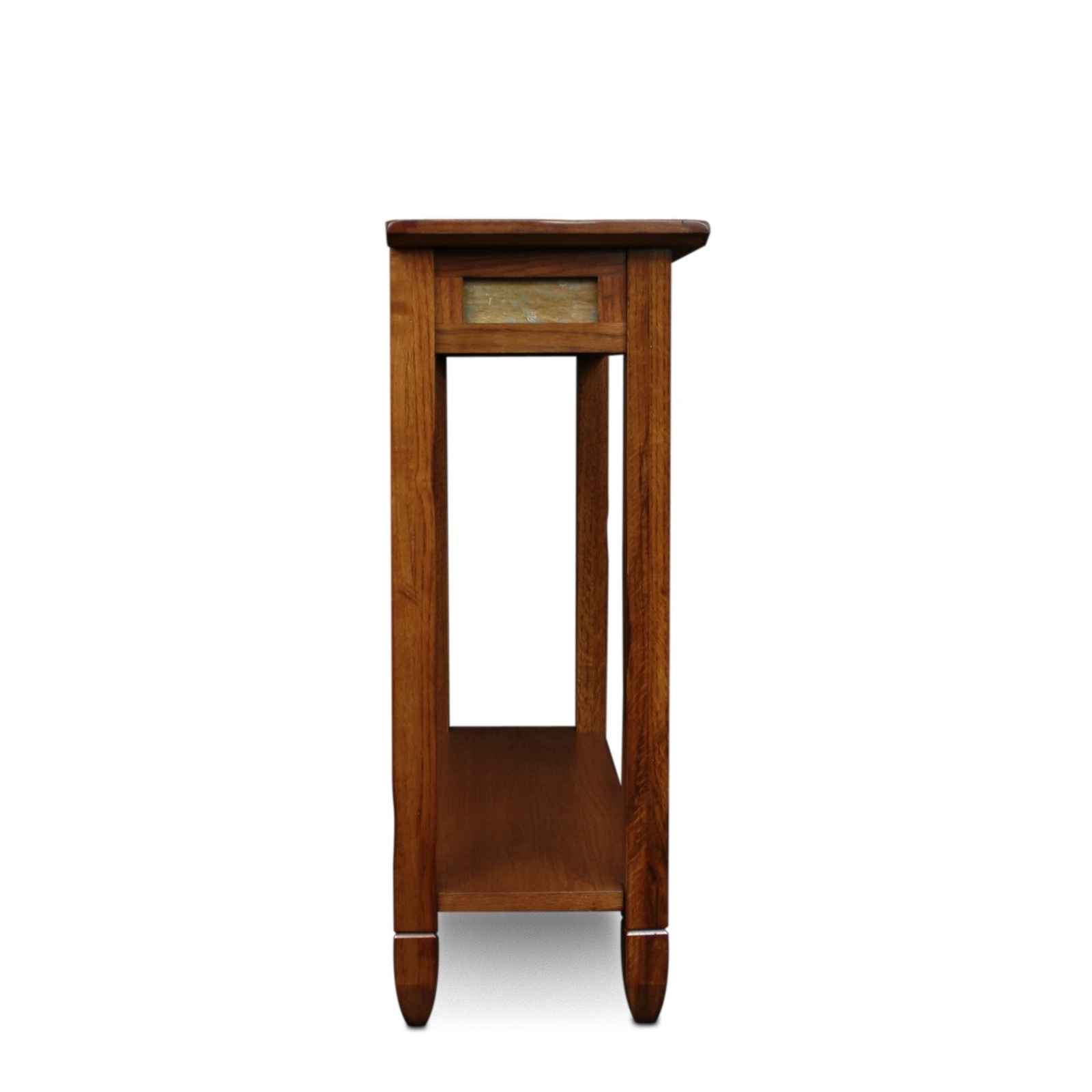 Rustic Slate Hall Stand - Rustic Oak Finish