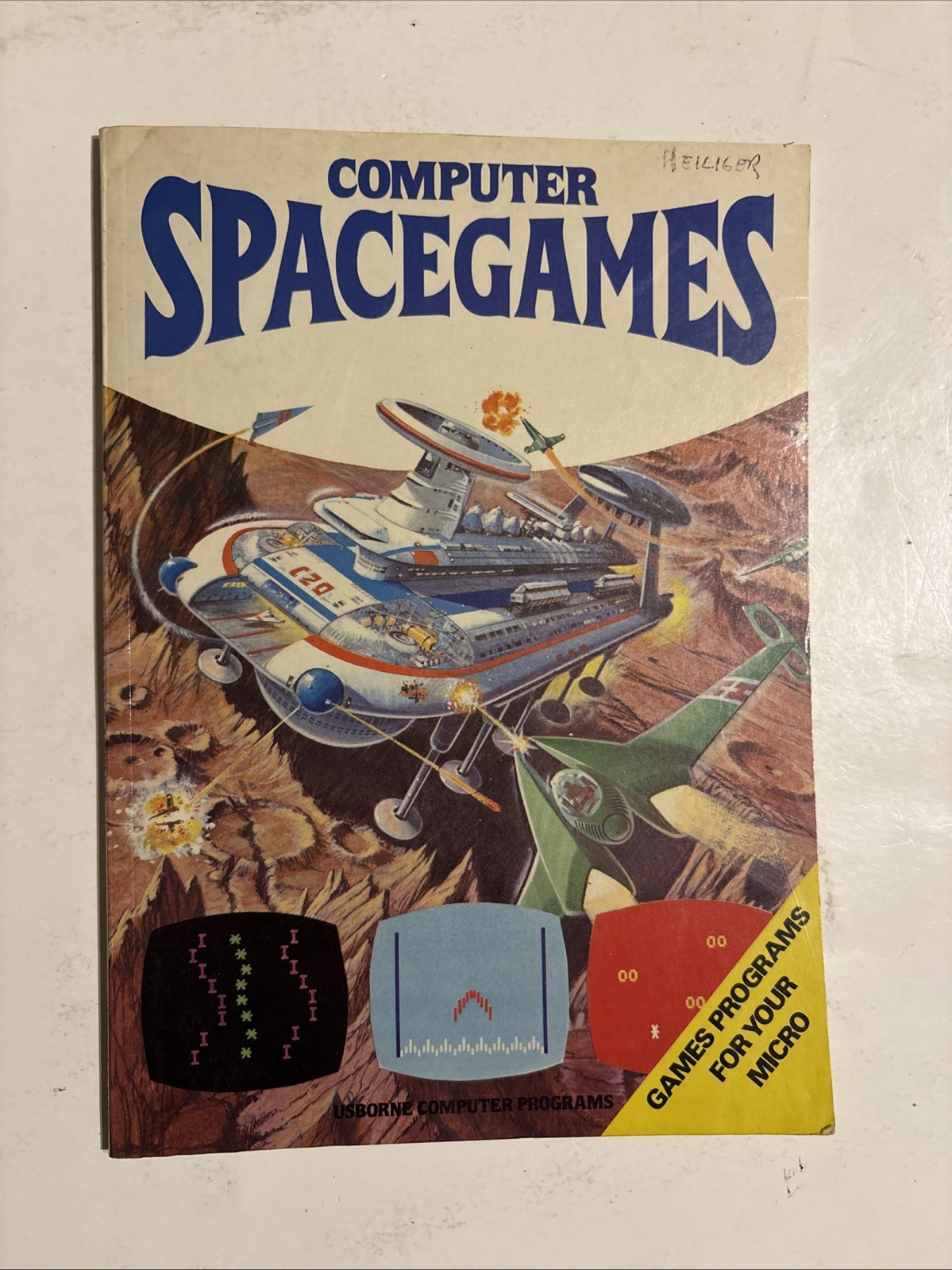 RARE Vtg Computer Spacegames Program Book TRS-80 BBC Apple Usborne 1982 BASIC