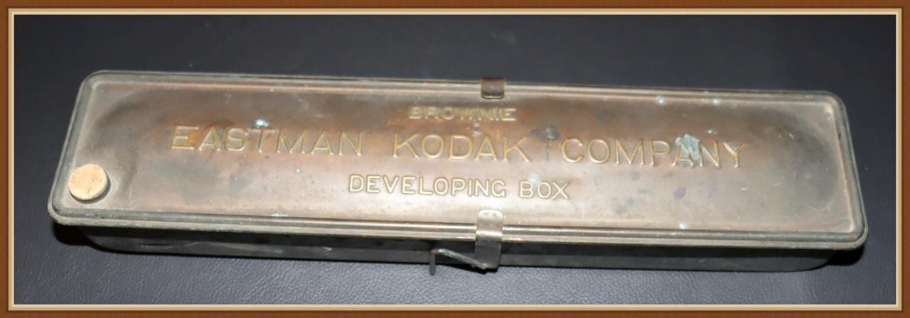 c1910 EASTMAN KODAK BRASS DEVELOPING BOX - TANK - MADE IN THE U.S.A. - BROWNIE