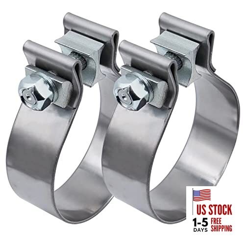 2.5 inch Exhaust Clamp Narrow Band Stainless Steel for Exhaust Pipe, 2.5"