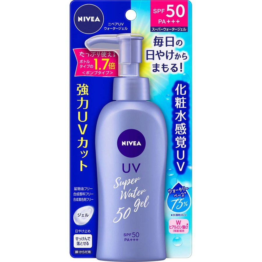 Kao NIVEA UV Super Water Gel 140g Sunscreen SPF50 PA+++ Japan