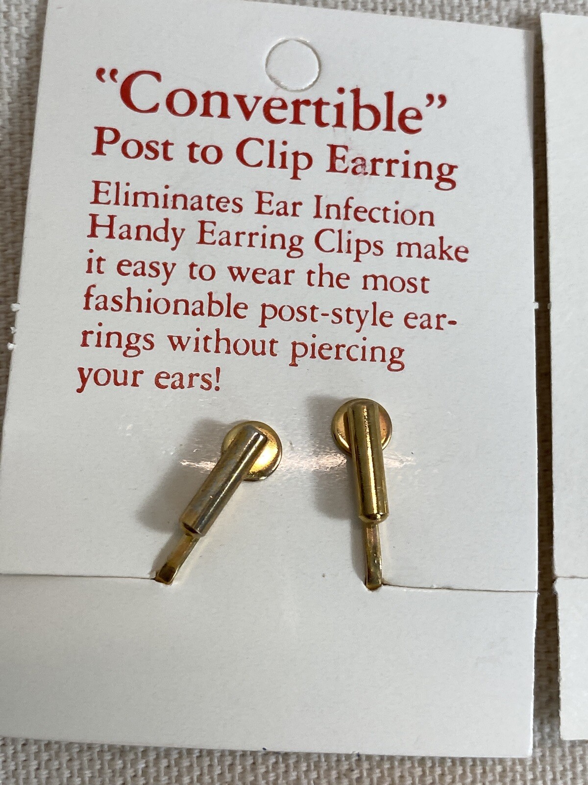 Lot Of 10 Pairs Vintage "Convertible" Post To Clip Earring