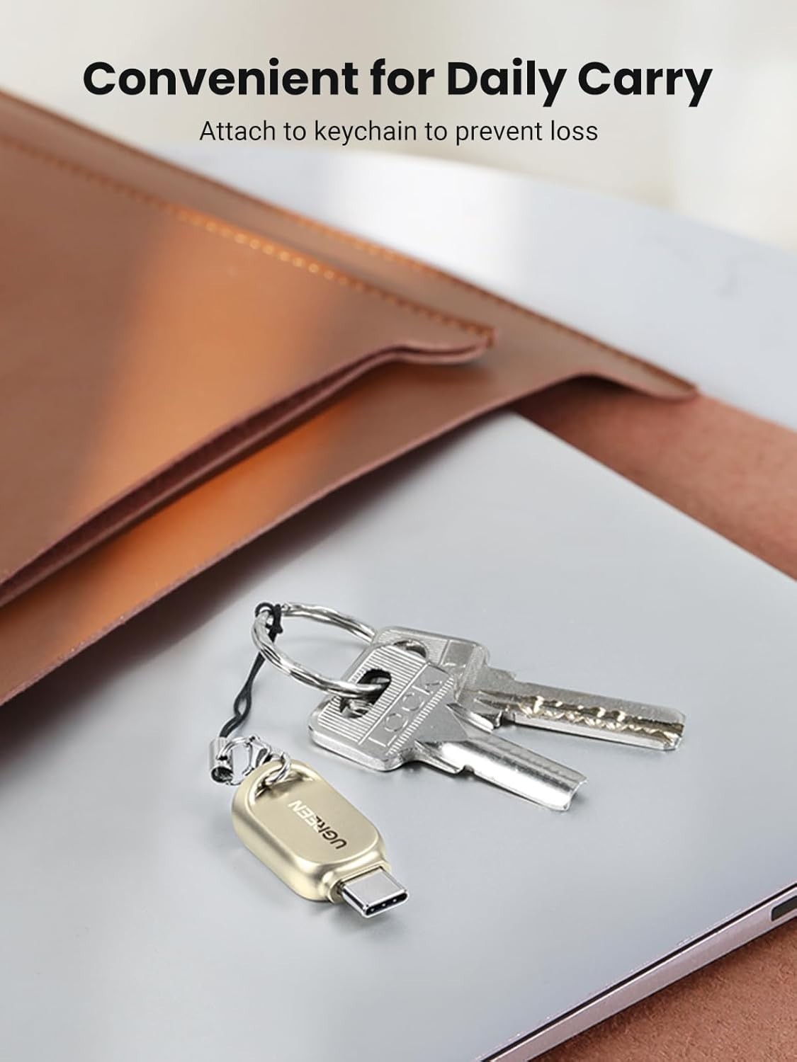 Mini USB C Micro SD Card Reader - Durable Zinc Alloy for On-the-Go Access