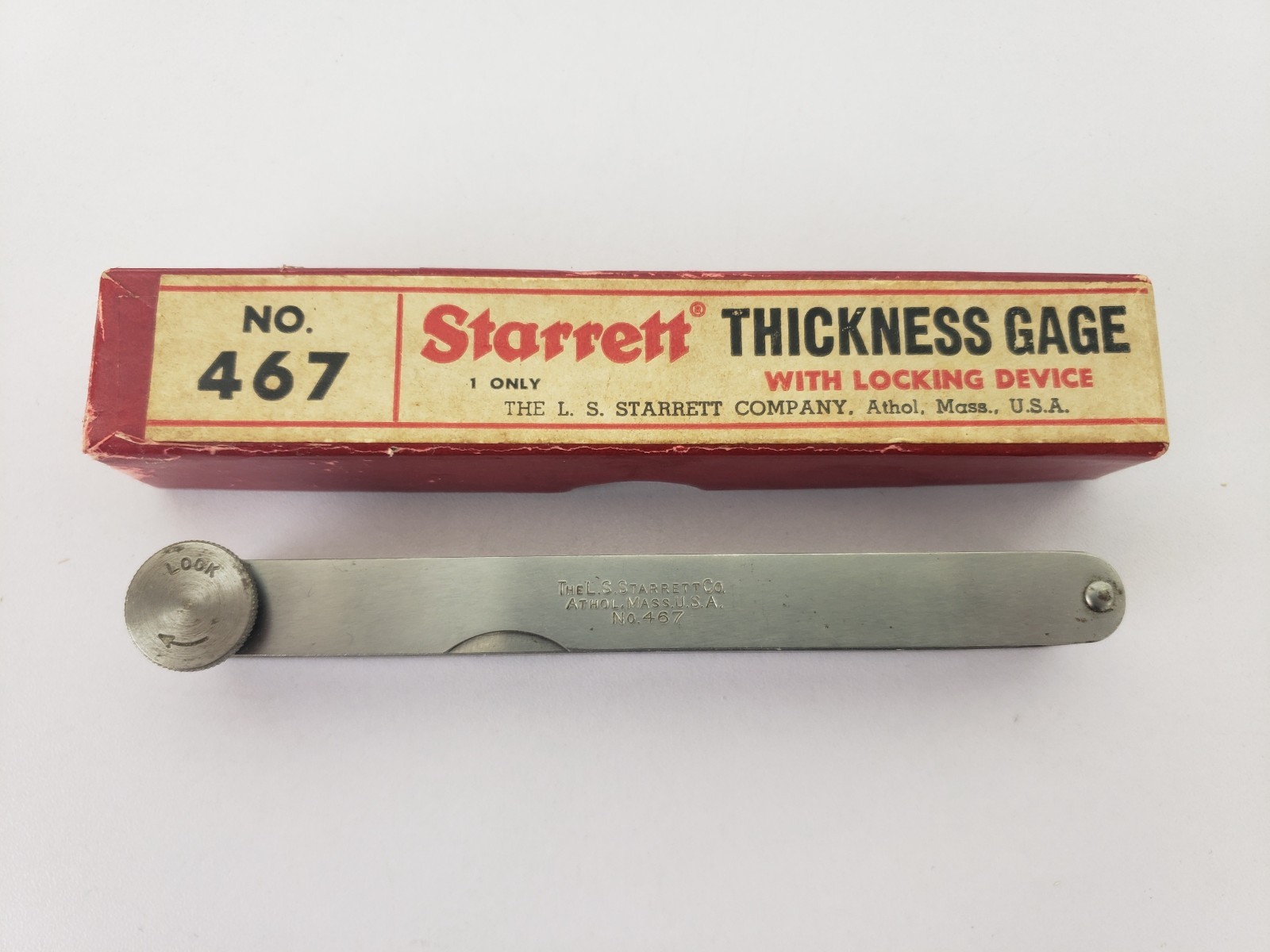Starrett Thickness Gage No. 467 w/ Original 11 Leaf