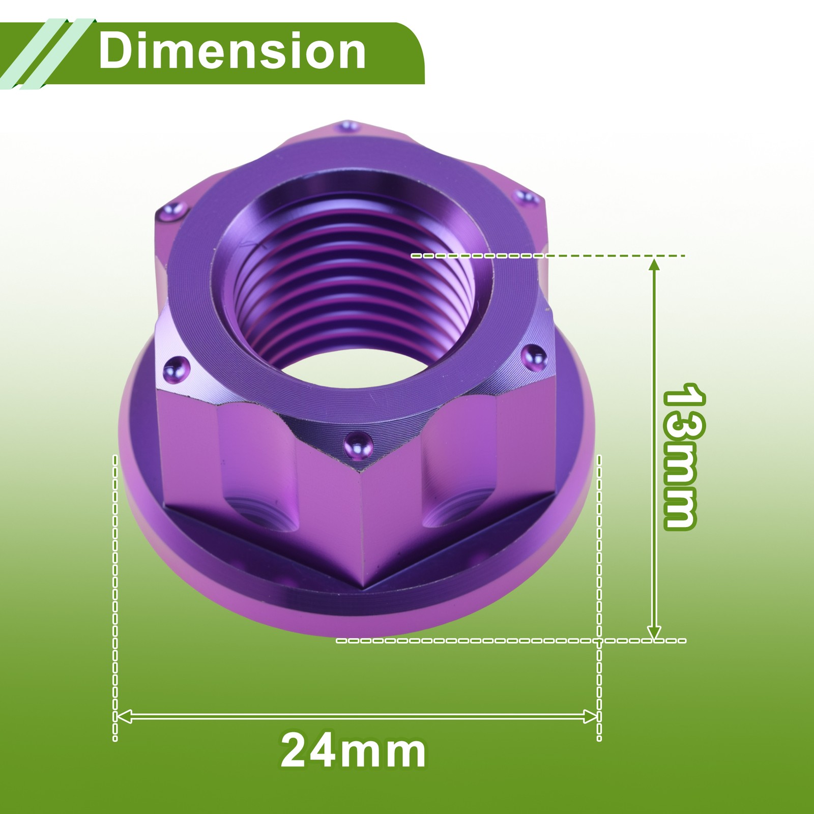 M14x1.5 Motorcycle Wheel Axle Nut Screw Nut Blue Purple for Car/Motorcycle 6pcs