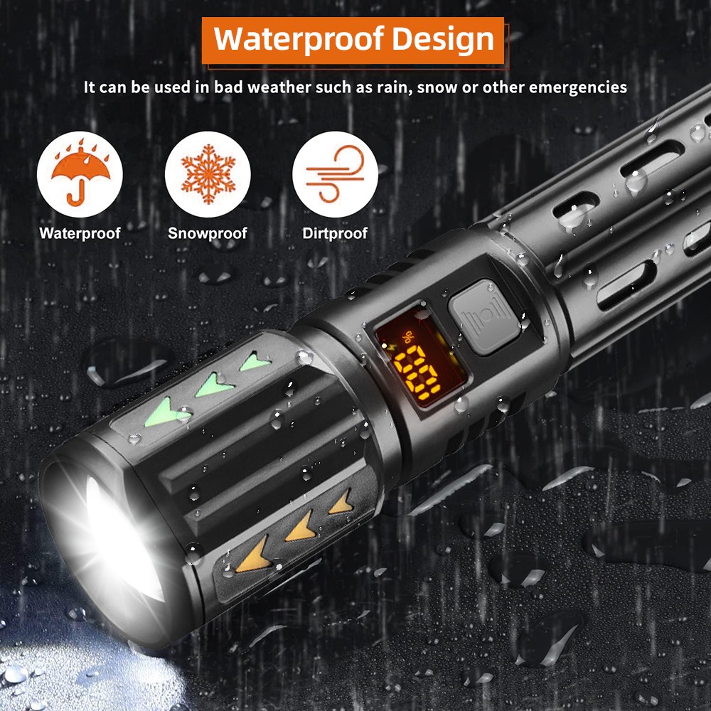 99000000 Lumen Bright LED Tactical Flashlight Rechargeable LED Work Lights 2026