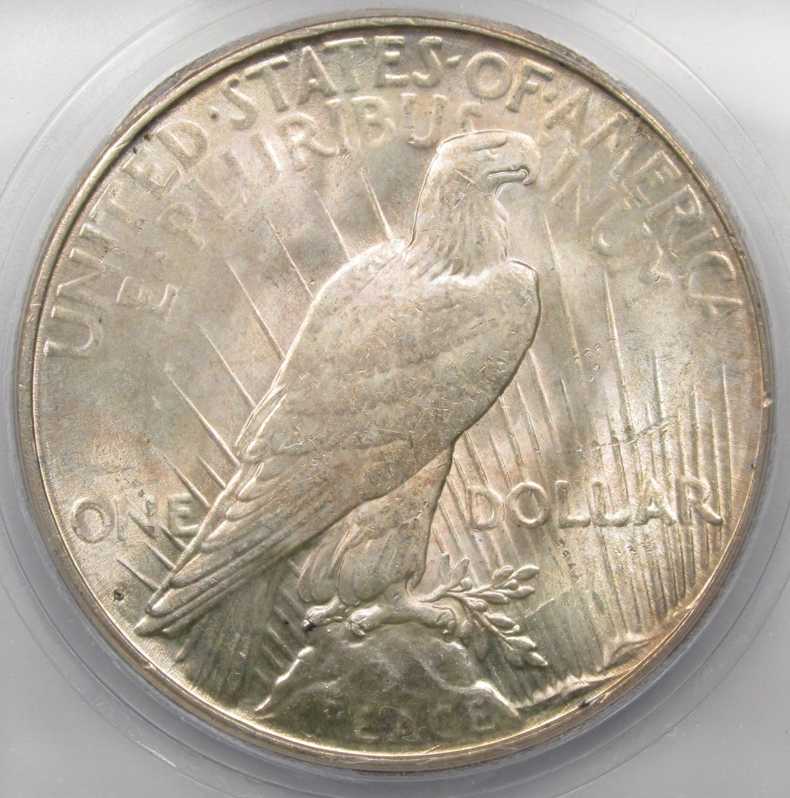 1923-S Peace Dollar, ICG MS 64, Bright, Light Toning