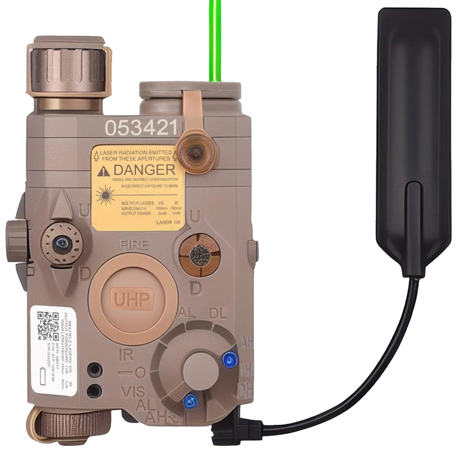 Airsoft PEQ 15 PEQ Box IR Laser Green Laser Sight White LED Flashlight for AE...