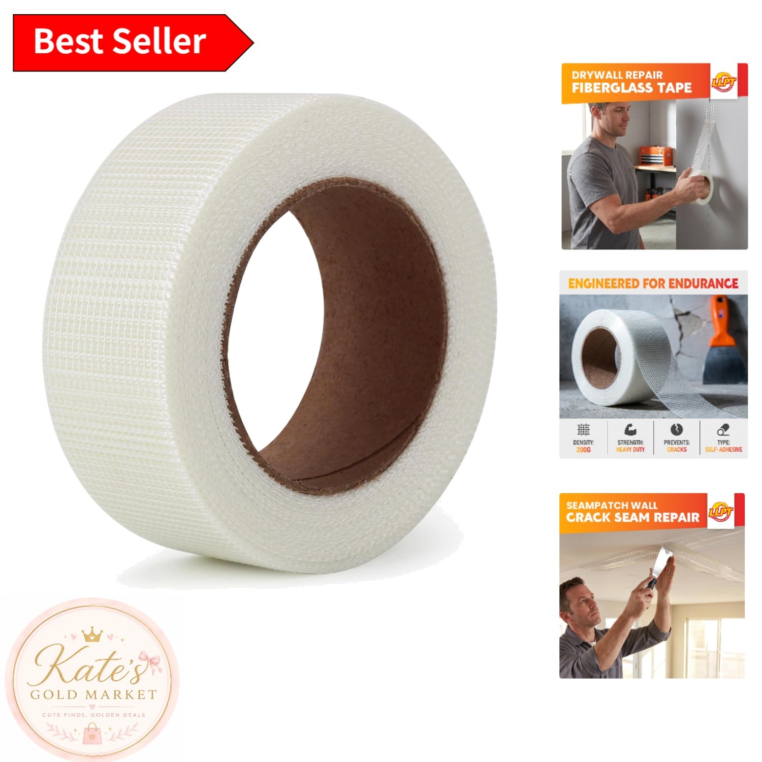 Professional-Grade 2” x 100 Ft Fiberglass Joint Tape for Seam and Wall Repair
