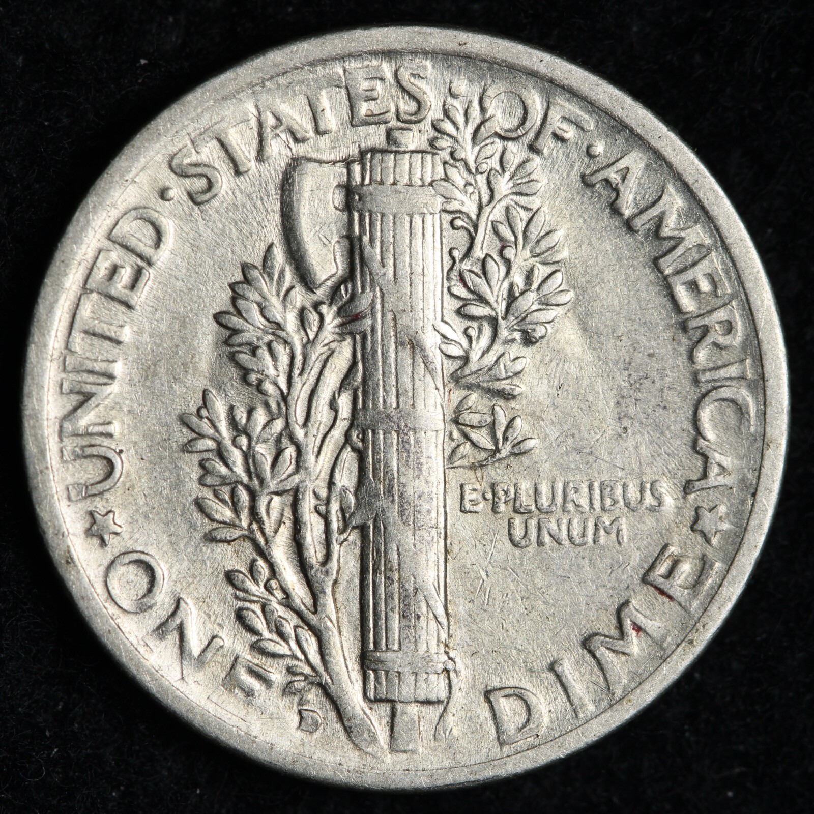 1926-D Mercury Silver Dime AU E254 TNE