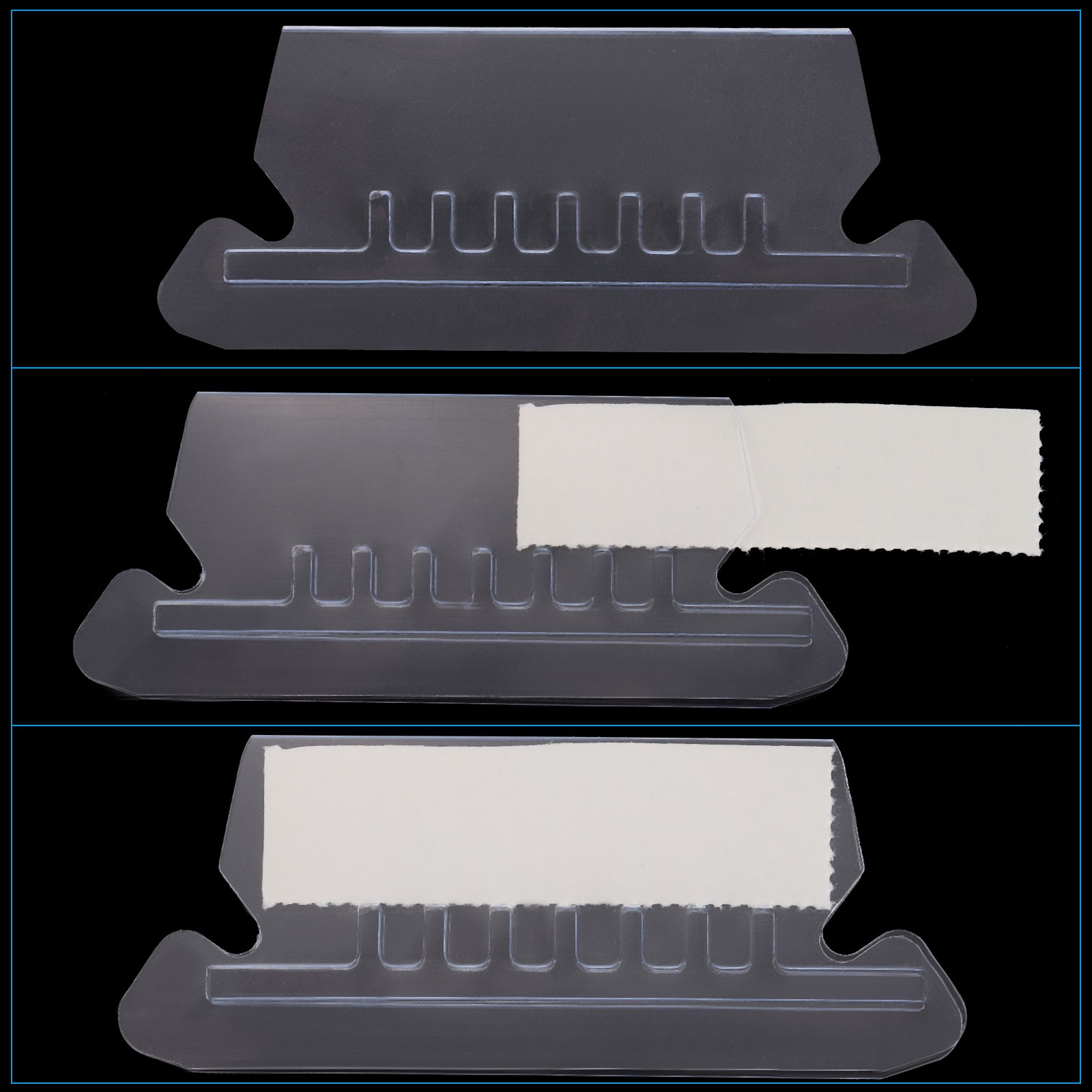 25Pack 3" File Folder Labels File Folder Tabs with Inserts Labels Plastic Clear