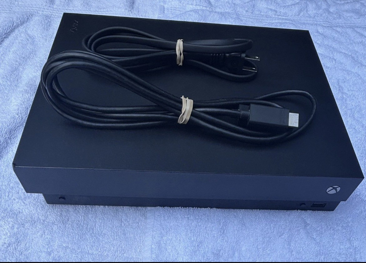 Microsoft Xbox One X 1TB UHD Console Black 1787 with OEM Cables (Tested & Reset)