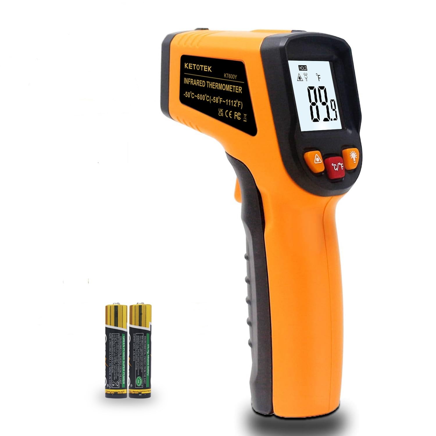 Digital Infrared Thermometer Temperature Gun -58°F to 1112 °F(-50°C to 600°C)...