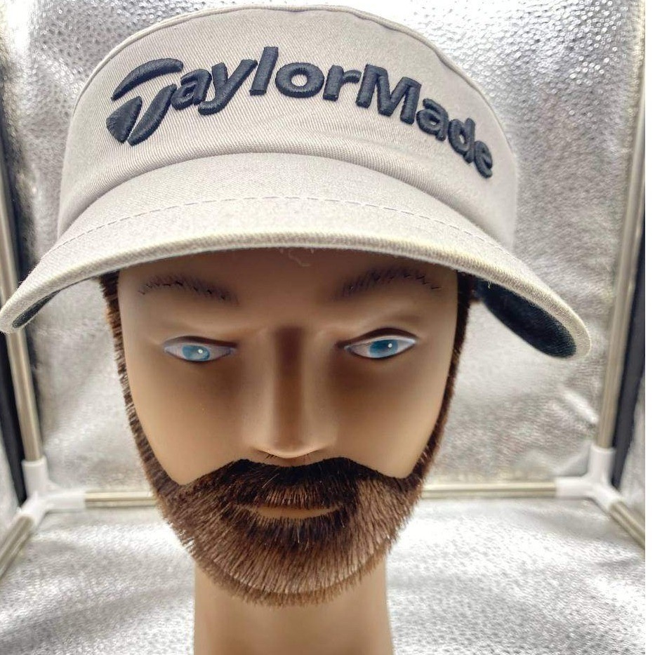 TaylorMade Golf Visor Mens OSFA Gray Adjustable Strap Embroidered Logo Hat