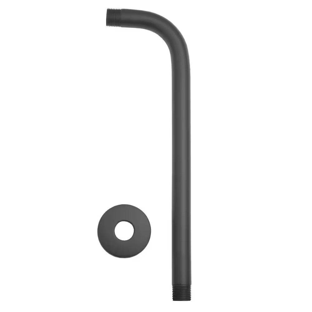 NEW Glacier Bay 12 in. Rain Shower Arm in Matte Black