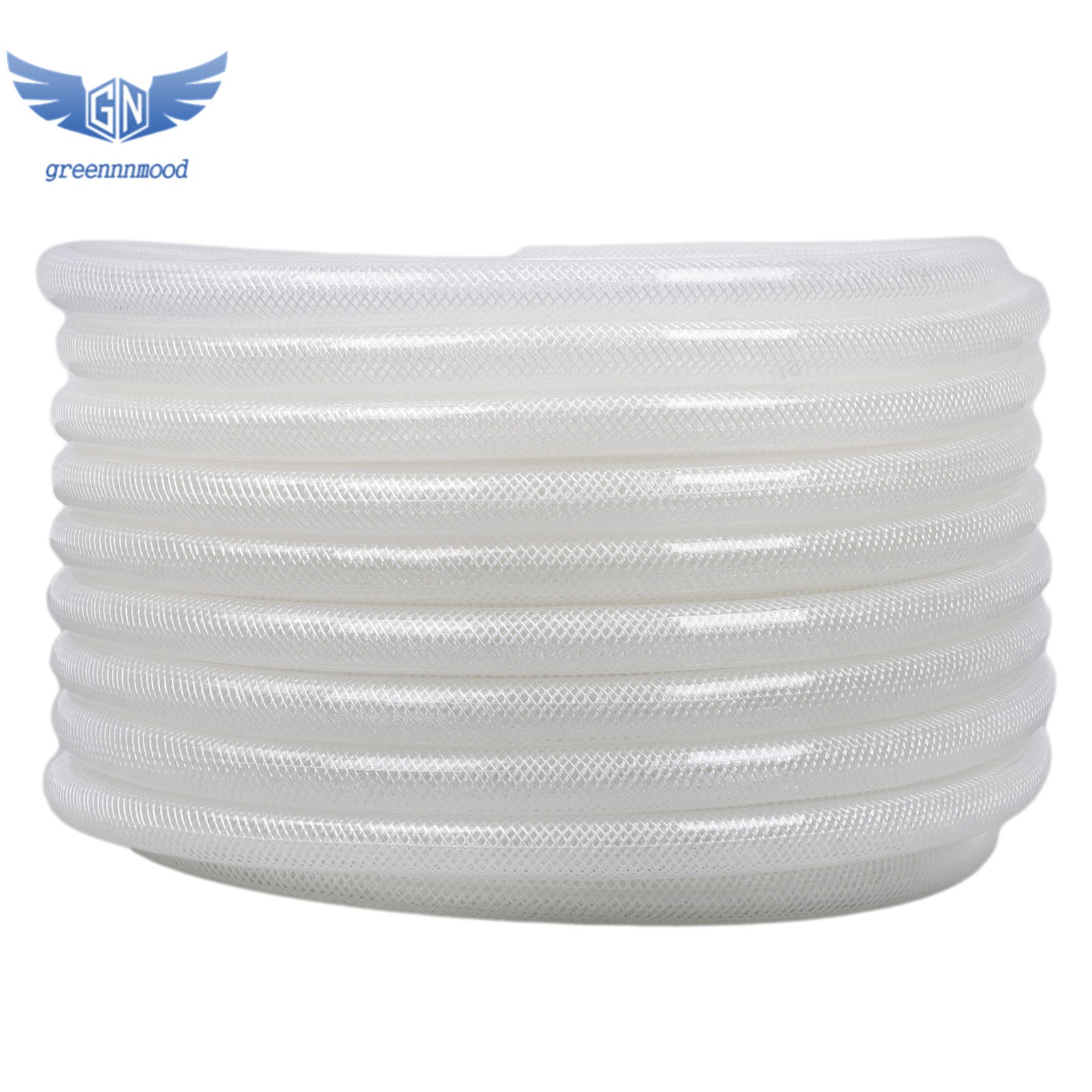 1/2" ID × 3/4" OD - 100 Ft High Pressure Braided Clear PVC Vinyl Tubing 15Bar