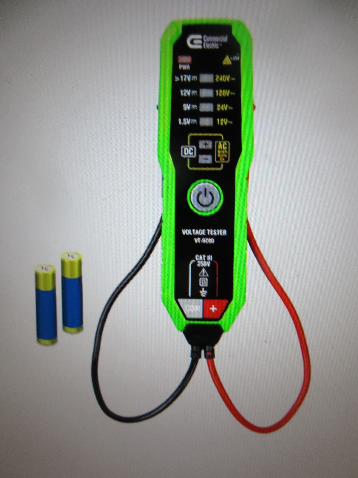 Commercial Electric 4-Range Electronic AC/DC Voltage Tester - VT-9200