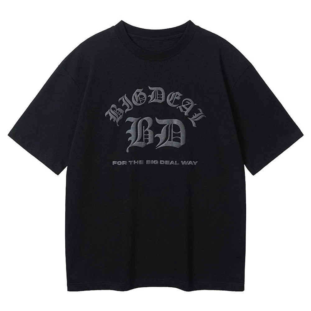 LOOKISM OFFICIAL GOODS MD BIGDEAL/빅딜 ARCH LOGO SHORT SLEEVE T-SHIRT Round Tee