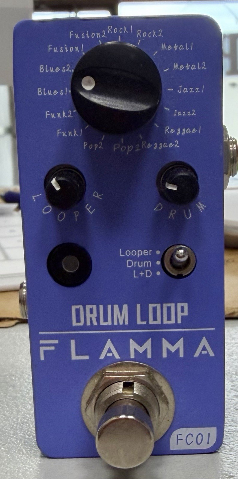 Flamma FC01 Drum Loop Looper Effect Pedal Digital Electric Guitar Purple Used