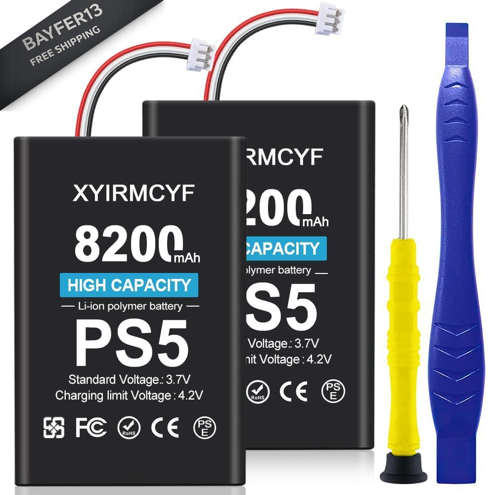 XYIRMCYF 2PCS Battery Compatible with PS5/LIP1708 (New Upgrade), PS5-8200 new