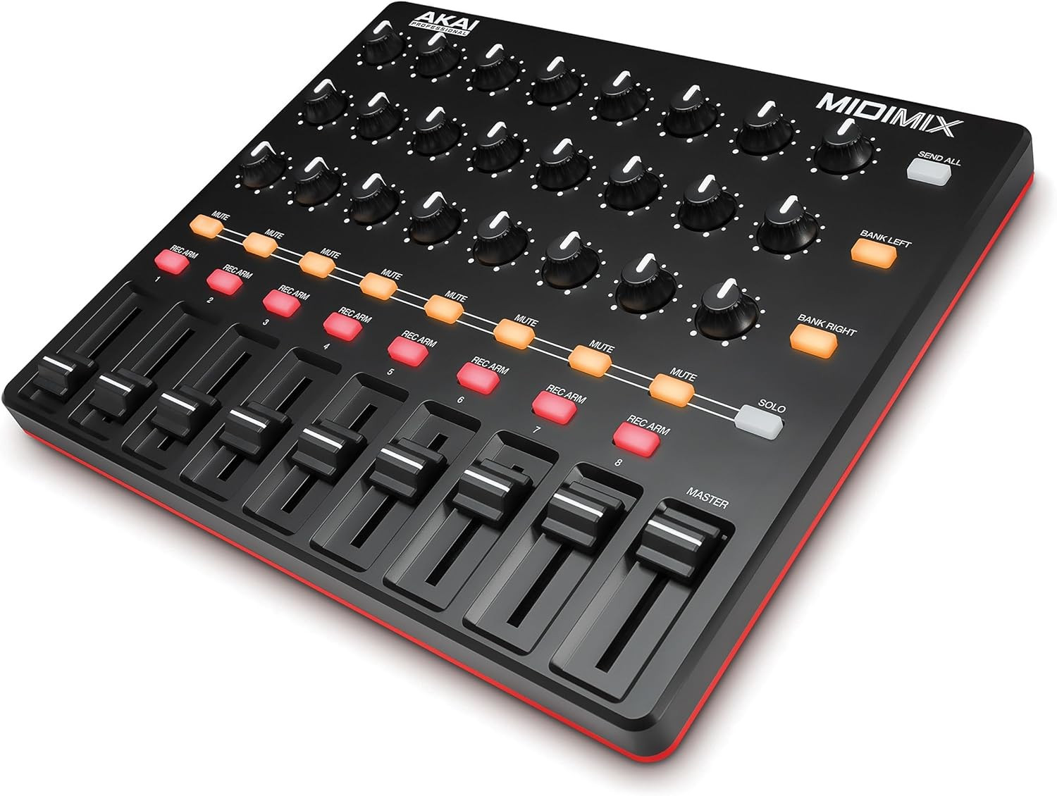 Midimix - USB MIDI Controller Mixer with Assignable Faders and Master Fader, 24