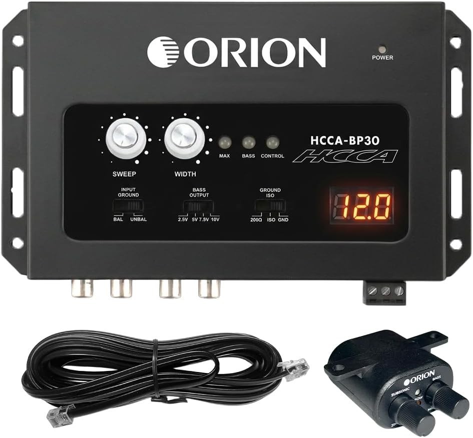 Orion HCCA-BP30 Bass Restoration Processor w/ 10V Output & Voltage Meter Display
