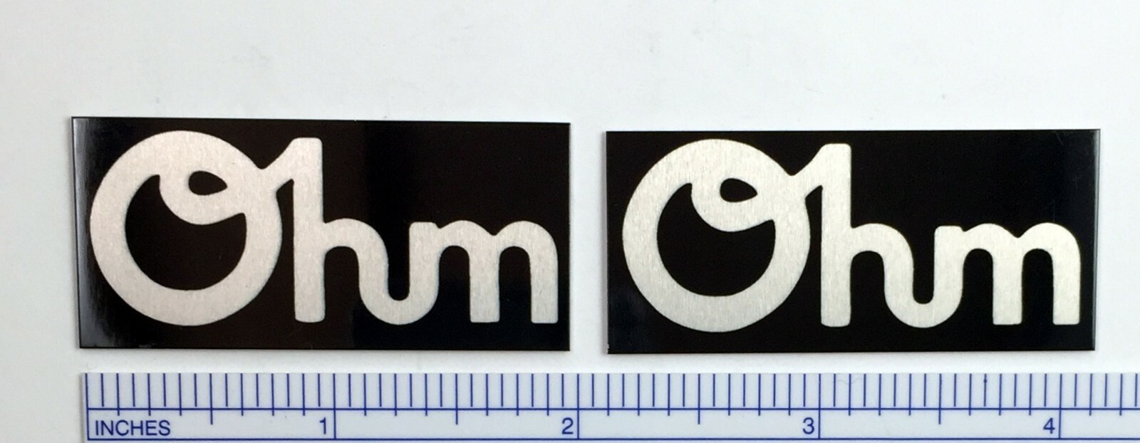 Ohm Walsh Series Speaker Badge Logo Pair Custom Made Aluminum F