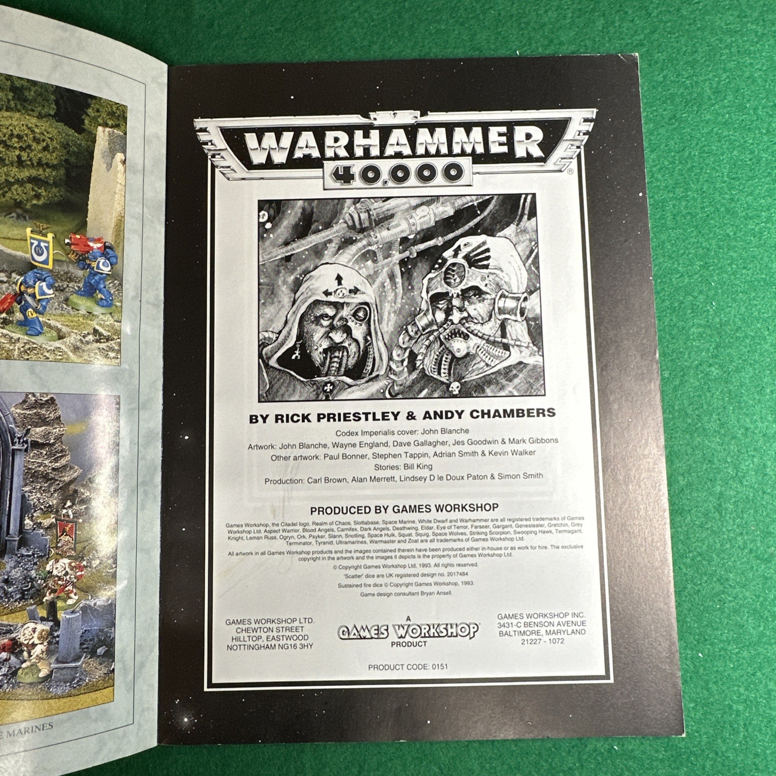 WARHAMMER 40K CODEX IMPERIALIS 2nd ED BOOK GAMES WORKSHOP SPACE MARINES 90s 🟢