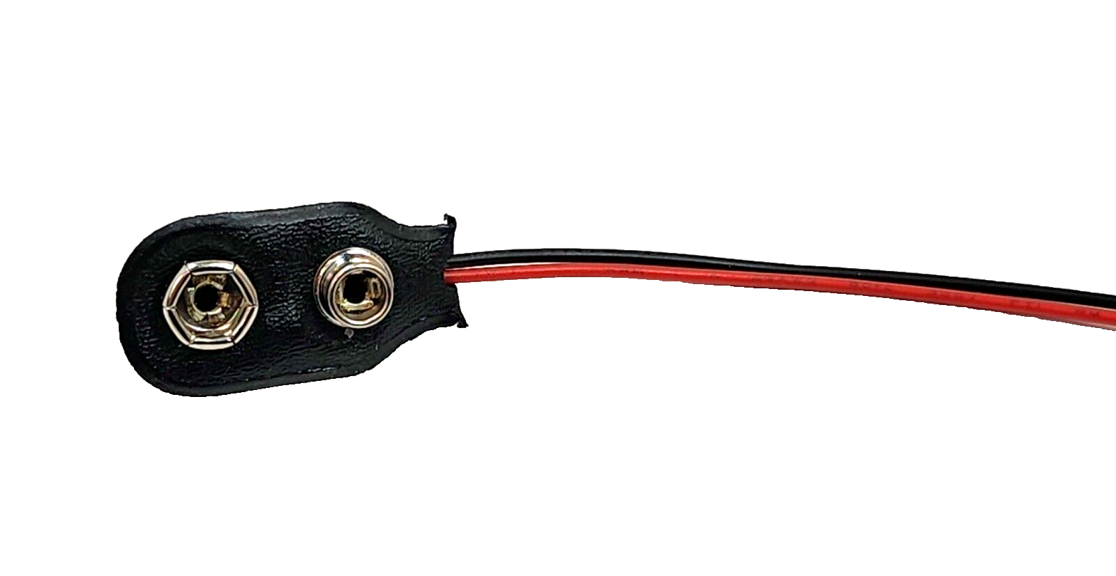 (5 Pack) 9 Volt Power Battery Clip - Wire Snap on Connectors - 5.9" Length - USA