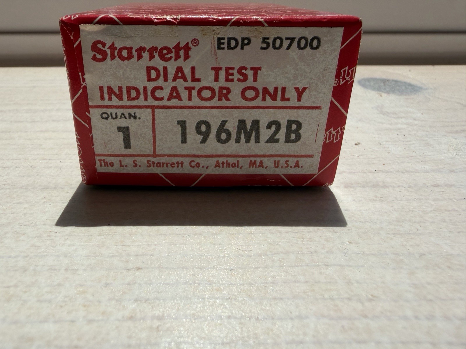 Starrett 196M2B Dial Test Indicator Precision Measurement Gauge Indicator Tool