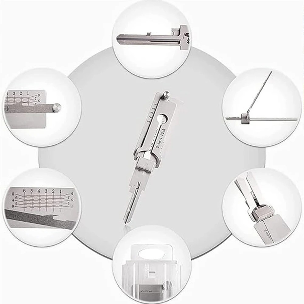 2-in-1 SS001 PRO Key Decoder Locksmith Tool Stainless Steel Lock Repair Kit