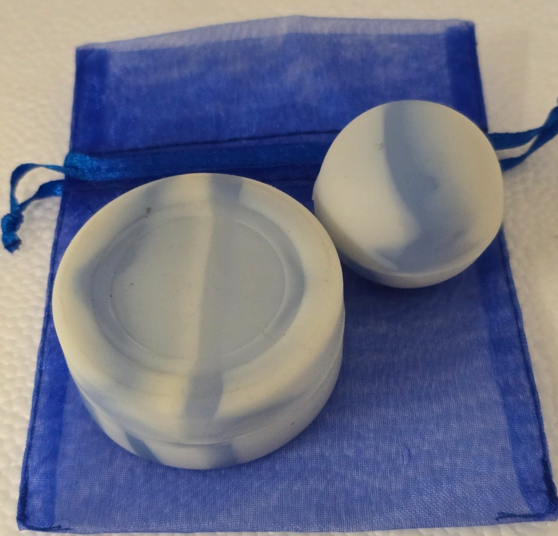 1" Silicone Ball & 1.5" Tie Dye Sphere Set - Herb/Tobacco/Pill Travel Holders