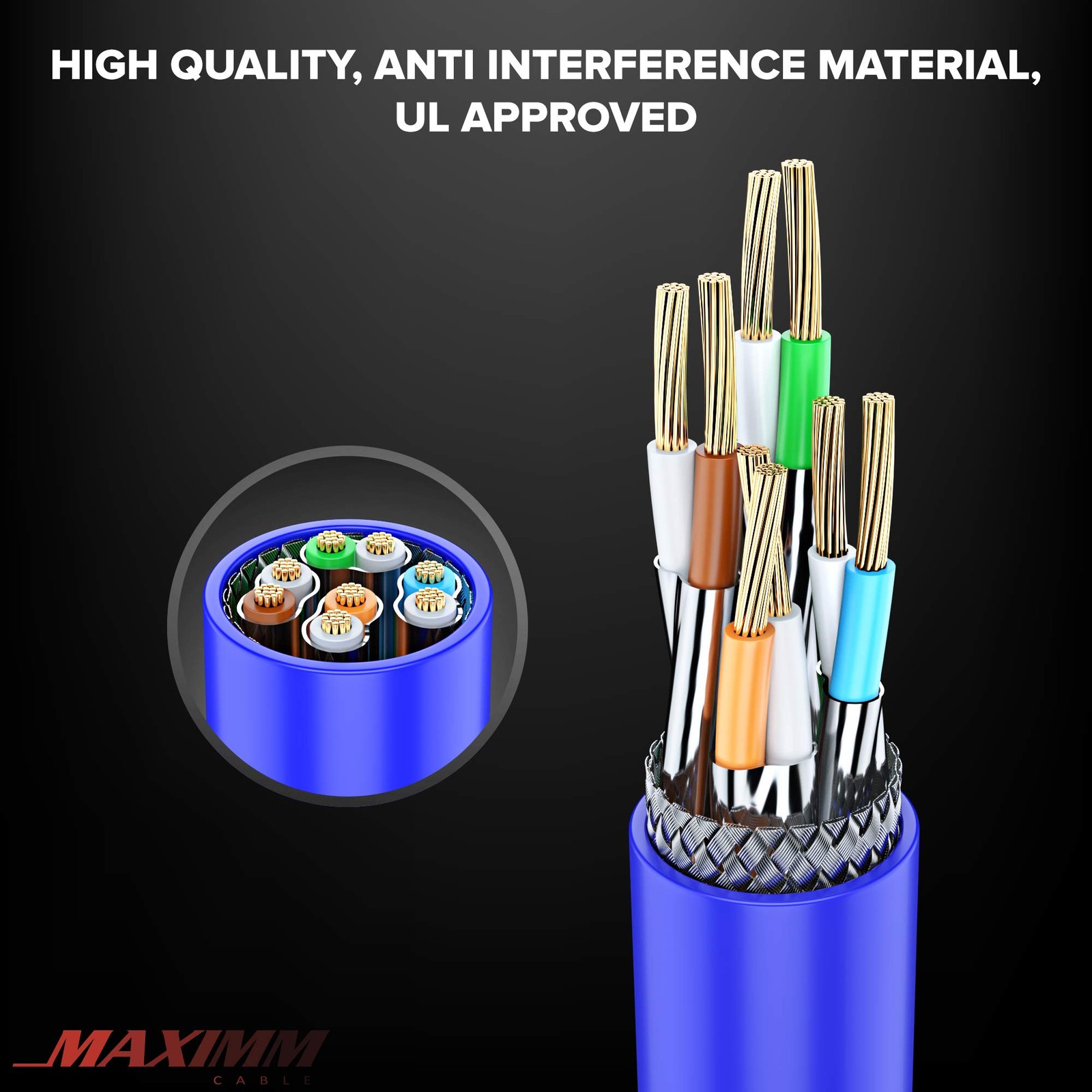 Cat 7 Ethernet Cable 100 ft - High-Speed Cat7 Internet & Network LAN Patch Ca...