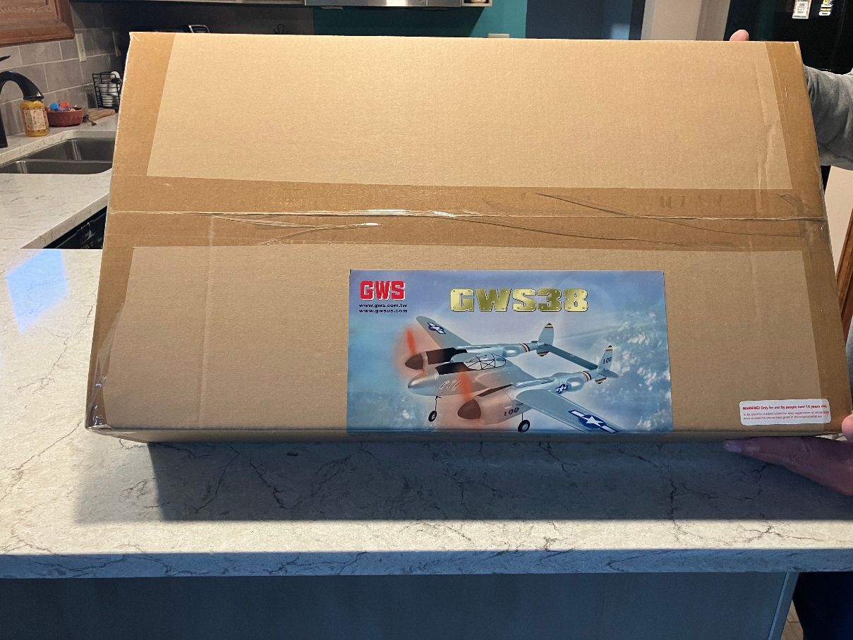 GWS P-38 Lightning RC Warbird Airplane ARF Kit With (2) Brushless Motors