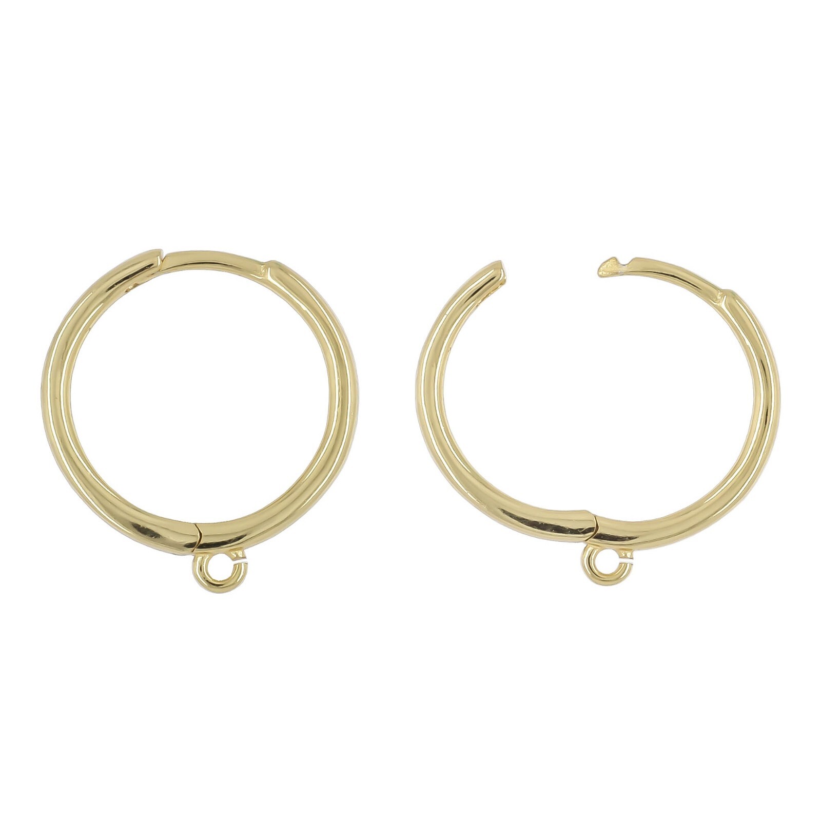Gold Plated Sterling Silver Hinge Back Earrings Hoop Earring Connector #51178
