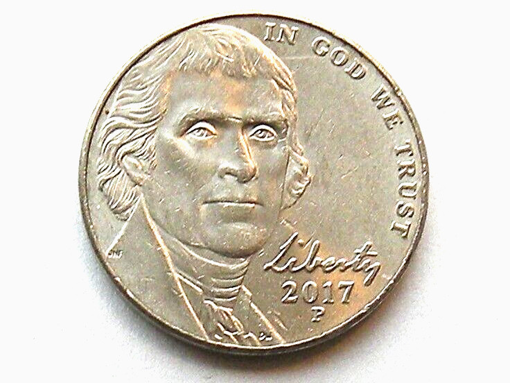 2017 - P - JEFFERSON NICKEL - OBVERSE & REVERSE - ***MULTI UNIQUE DIE CHIPS***