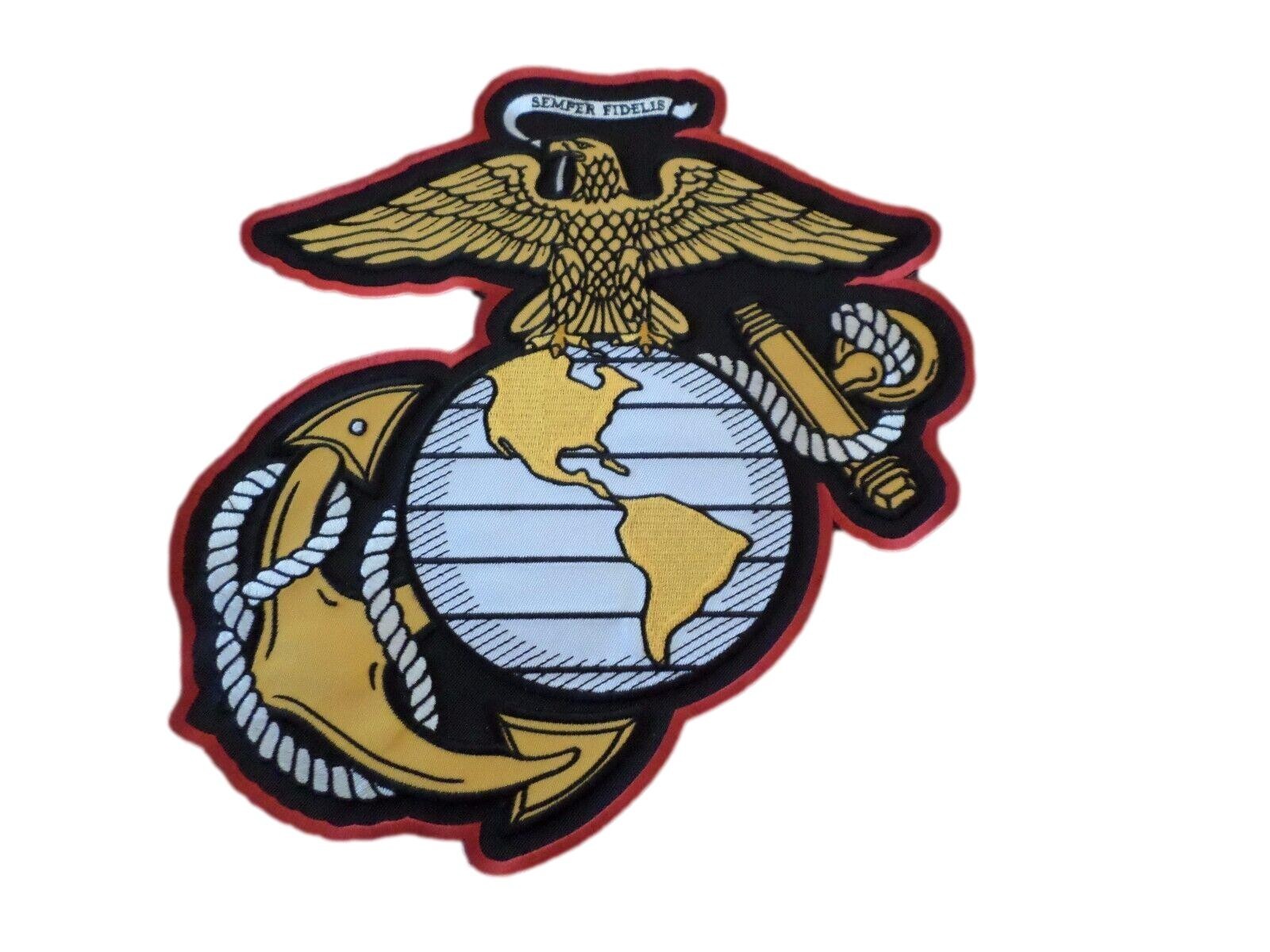 U.S MILITARY MARINE CORPS EAGLE GLOBE & ANCHOR EGA OVERSIZE BACK PATCH 10 X10.5