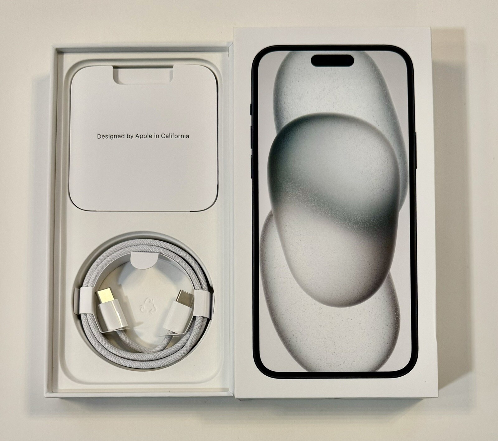 Apple iPhone 15 Plus Black 128GB Empty Box Only,  Plus Cable And Sticker