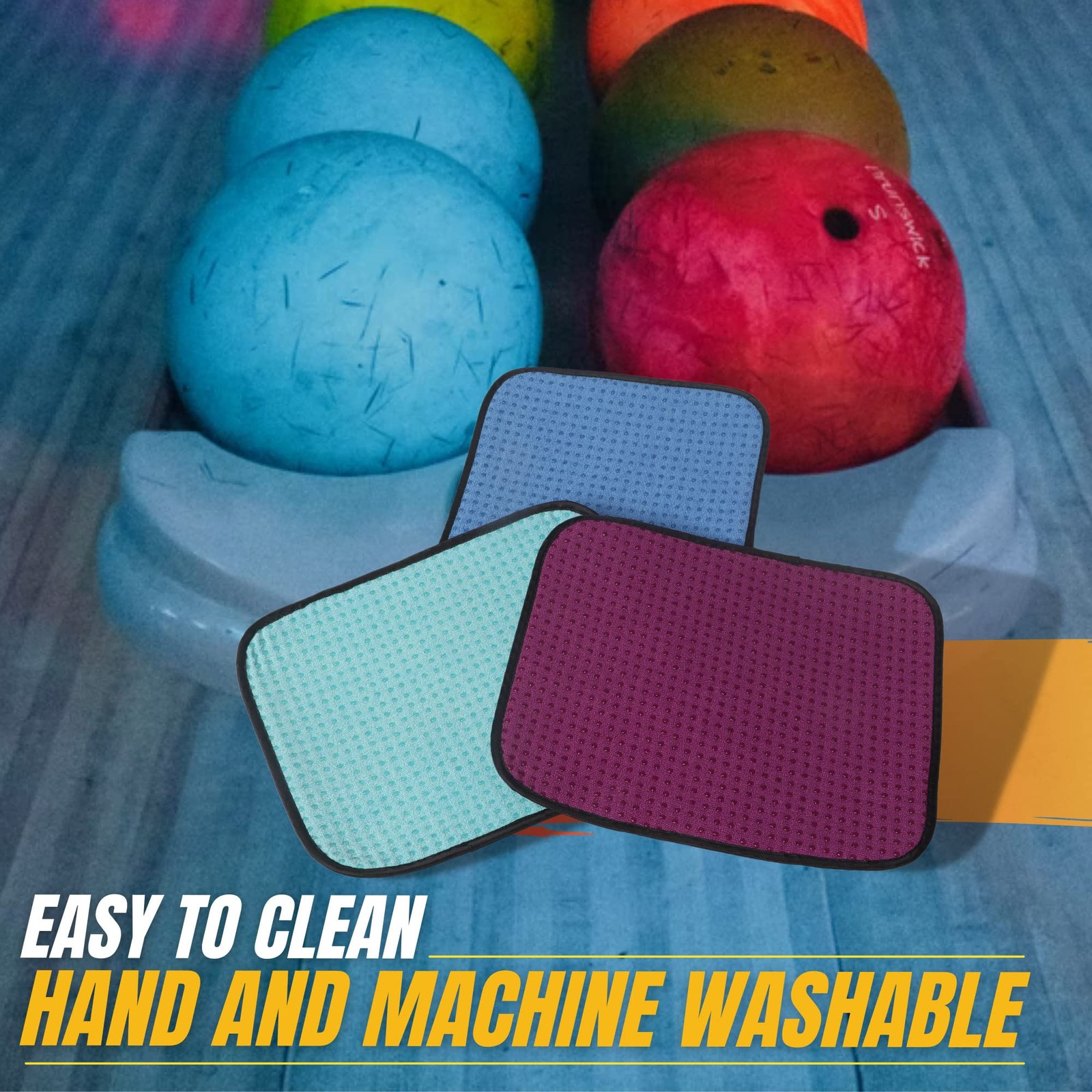 TonGass (3-Pack Multicolor Microfiber Bowling Ball Towel - Small,