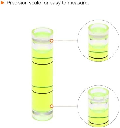 15pcs Small Cylindrical Bubble Level Vials 8x35mm PMMA Mini Horizontal Bubble Sp