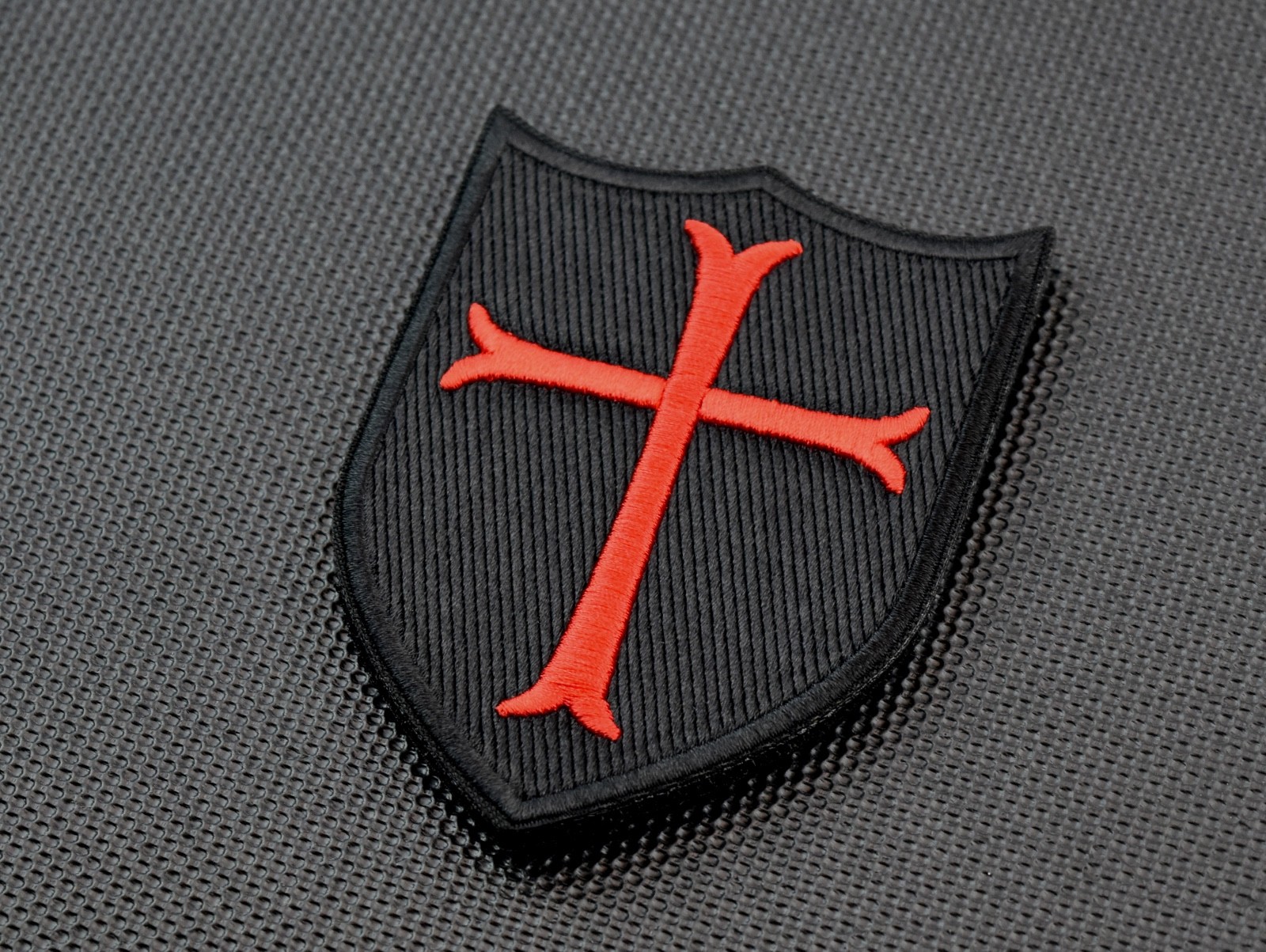 Premium Embroidered Crusader Cross Shield Navy SEAL DEVGRU Morale Patch