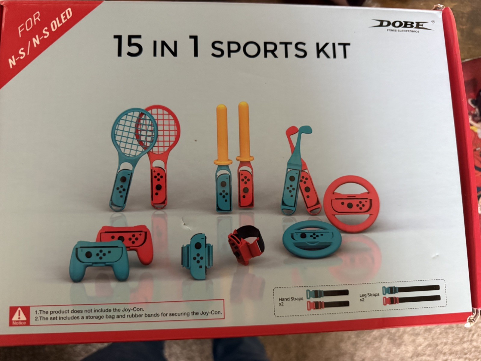 15-in-1 Sports Kit for Switch 2 Joy-Con w/ Wheel, Grip, Wristband
