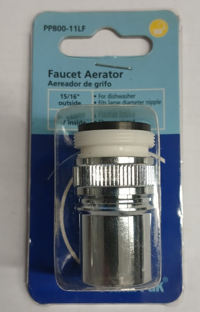 PLUMB PAK PP800-11LF FAUCET AERATOR 15/16" OUTSIDE 55/64"-27 INSIDE
