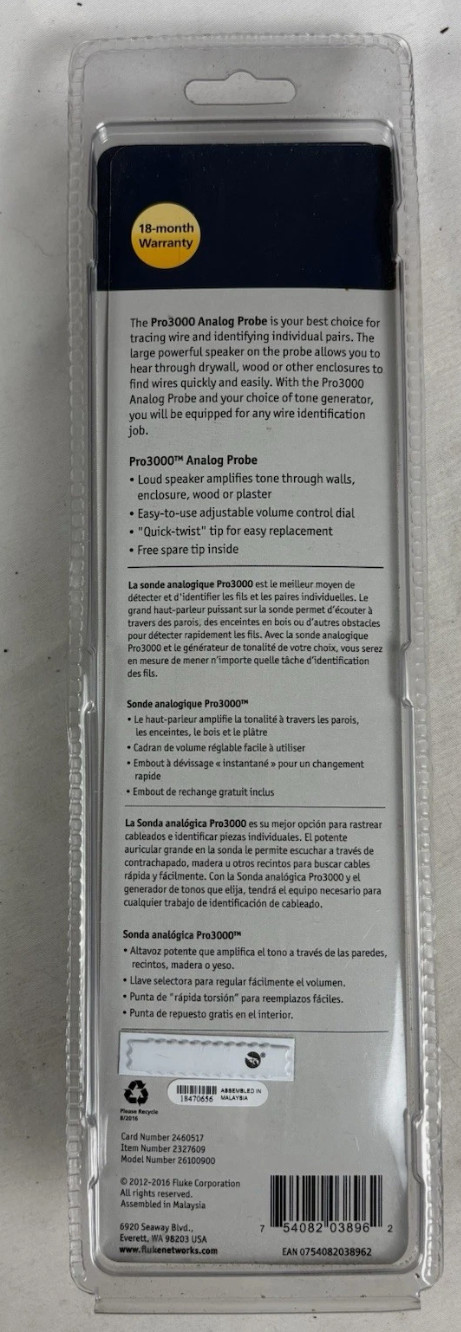 Fluke Networks Pro3000 Analog Probe