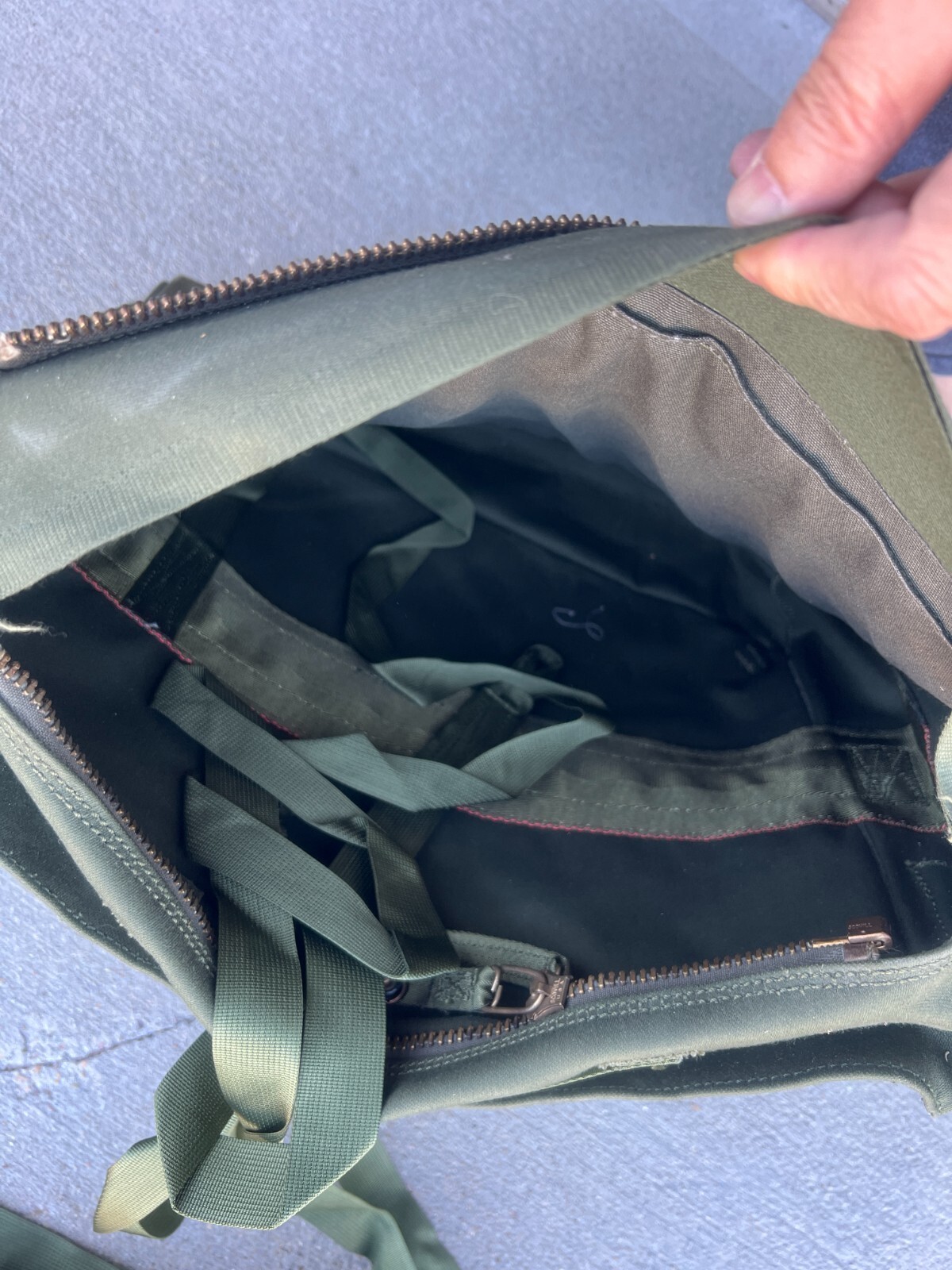 USAF USGI Pilots Survival Bag Heavy Canvas Raft Inflatable Bag Only