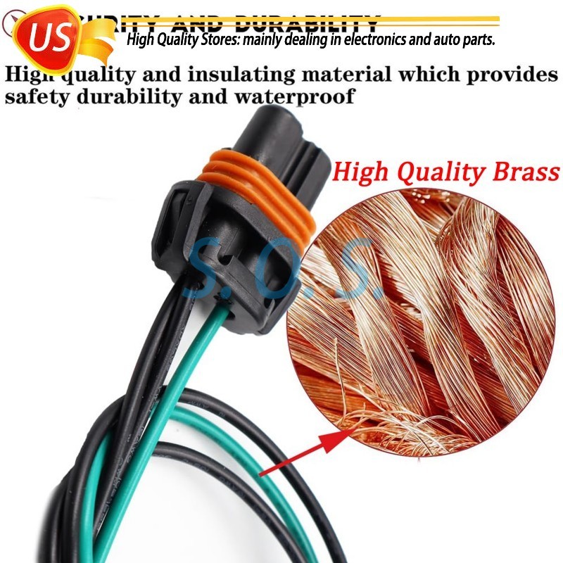 2PCS 9012 Halogen Bulb Inside Headlight Connector Harness For Fiat 500 2012-2017