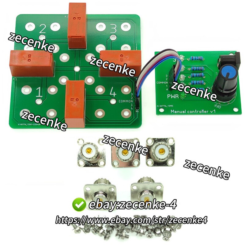 4:1 Coax Remote Antenna Switch with Controller SO-239 1.5kW CW/RTTY or 3000W PEP