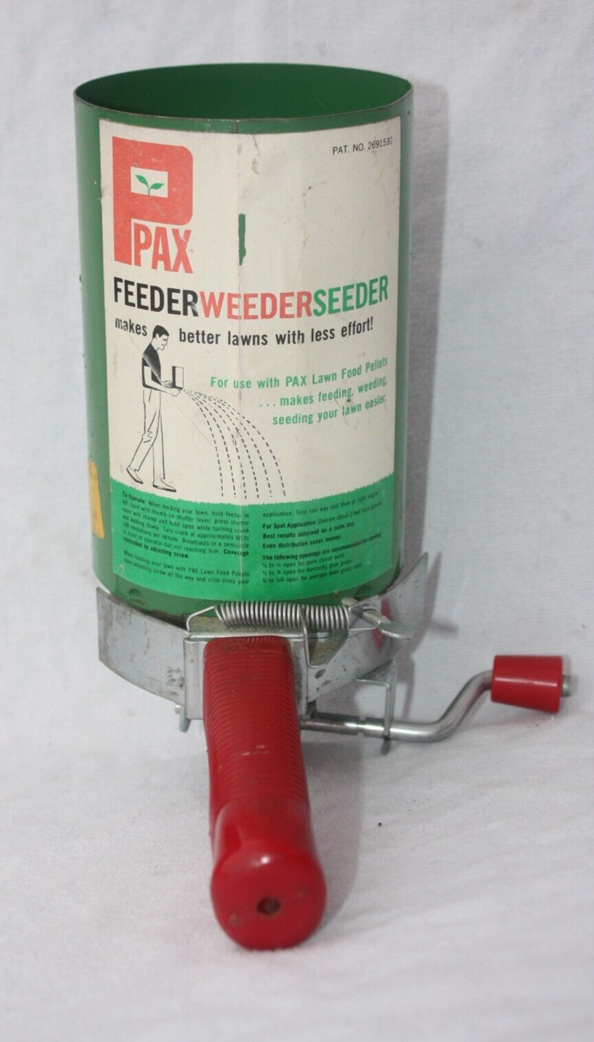 Rare Pax handheld Seed Spreader- FeederWeederSeeder